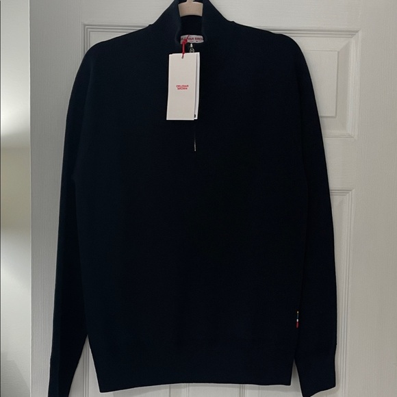 💕NWT ORLEBAR BROWN Men's Navy pullover merino wool Sweater